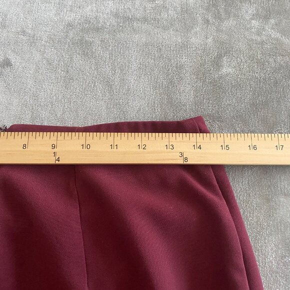 Forever 21‎ Burgundy Wrap Pencil Skirt|Size Medium - Picture 12 of 12